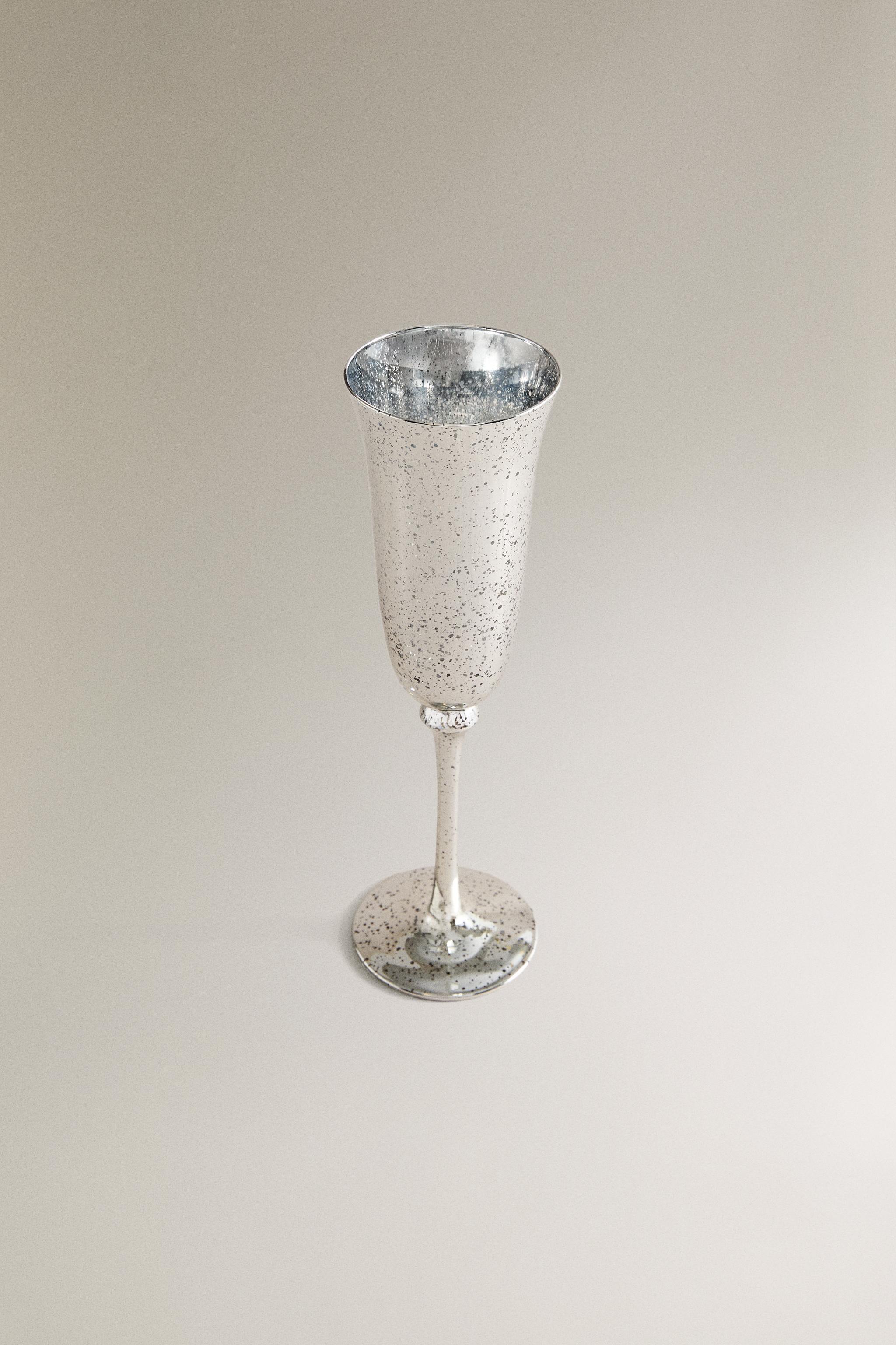 FLÛTE EN VERRE MERCURISÉ NOËL